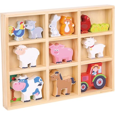 Figurines en bois Animaux Ferme NEW CLASSIC TOYS