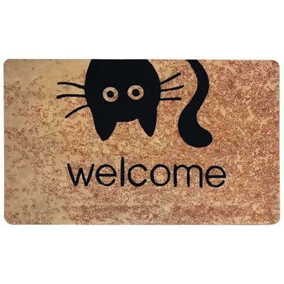 Paillasson en PVC 40 x 60 cm Door Tête de chat HANAH HOME