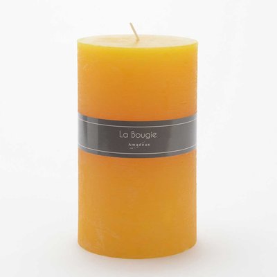 Bougie maxi cylindre moutarde 17 X 10 cm (lot de 6) AMADEUS