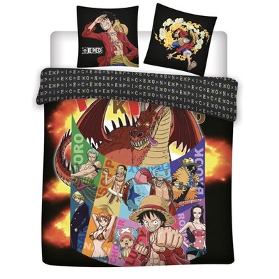 Parure de Lit Double Enfant Réversible Manga Dragon ONE PIECE