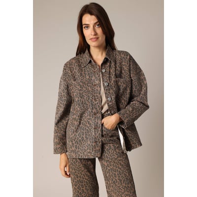 Surchemise 100 % coton imprimé léopard CAMINA DEELUXE