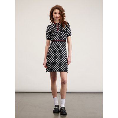 Robe courte avec polo en maille jacquard MOTIVI