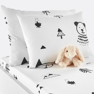 Forest Camp Animal 100% Cotton Cot Pillowcase LA REDOUTE INTERIEURS