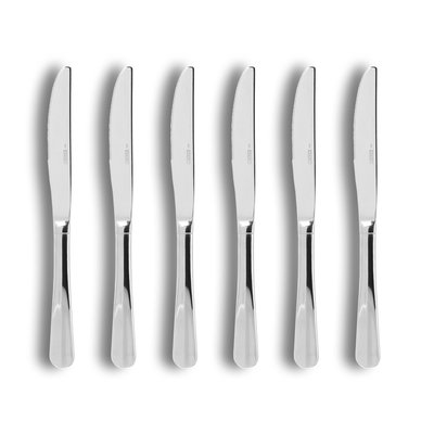 Lot de 6 couteaux de table en acier inoxydable, ARES OGO LIVING