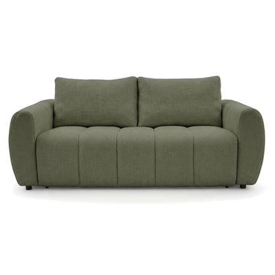 Canapé droit convertible 3 places en tissu lisse, FUJI BOBOCHIC