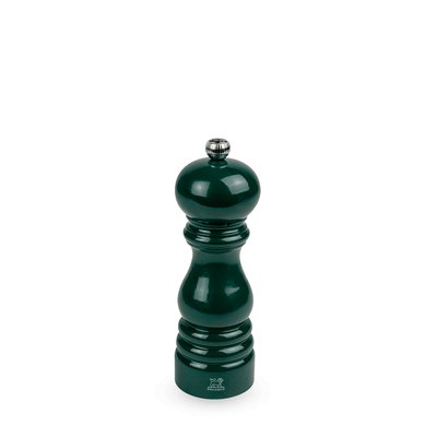 Moulin à sel manuel en bois laqué, vert forêt, 18 cm - 7in. Paris PEUGEOT