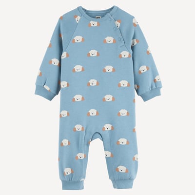 Combinaison longue, imprimé chiens, en molleton LA REDOUTE COLLECTIONS