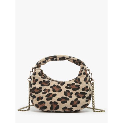 Sac bandoulière Velvet leopardo cuir MILANO