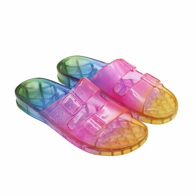 Transparente Pantoletten Anjo mit doppeltem Riemen CACATOES