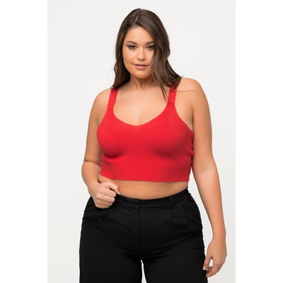 Bustier en maille côtelée, col en V ULLA POPKEN
