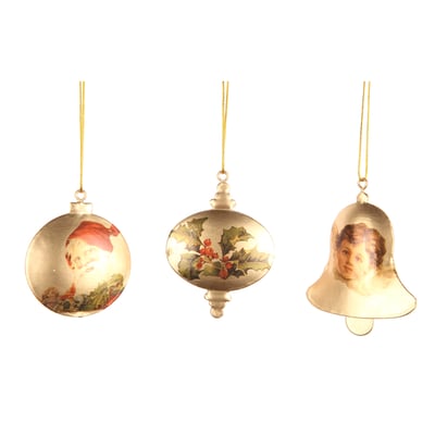 Set de 3 suspensions boule de noel EDEN
