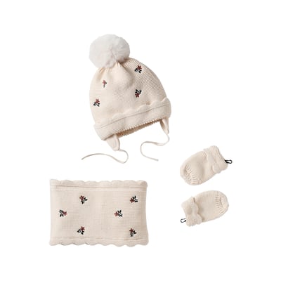 Ensemble bonnet + snood + moufles VERTBAUDET