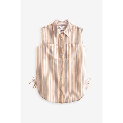 Chemise froncée sans manches coupe classique NEXT