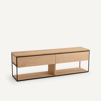 Banc bout de lit chêne et plaqué chêne, Aleena AM.PM