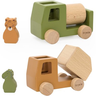 Lot de 2 voitures de chantier TRIXIE
