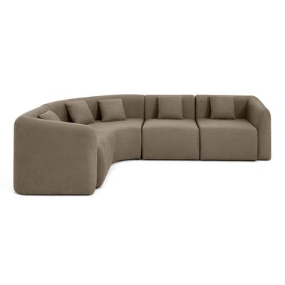Canapé d'Angle réversible en Tissu 5 places - IKARE LISA DESIGN