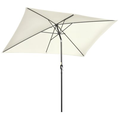 Parasol inclinable rectangulaire métal polyester OUTSUNNY