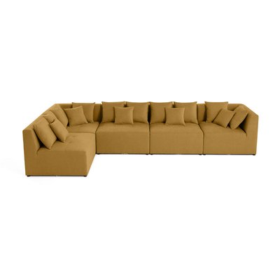 Canapé d'Angle réversible en Tissu 5 places - AMALFI LISA DESIGN