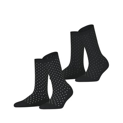 Chaussettes Fine Dot 2-Pack Coton (biologique) Opaque ESPRIT