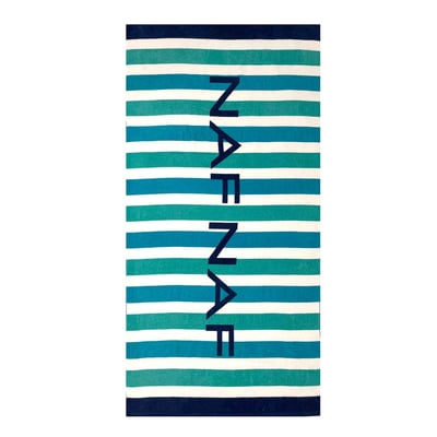 Playboy Classic Bunny Serviette De Plage En Coton Noir/Blanc - 76x160cm