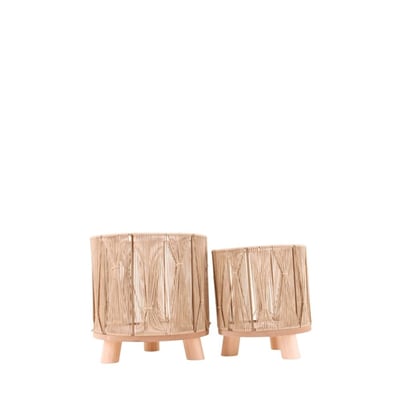 Cache-pot en corde 16x19cm ORNAMI