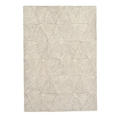 Tapis tufté main en laine vierge et viscose THEKO