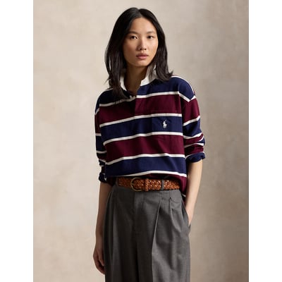 Gestreiftes Sweatshirt mit Polokragen POLO RALPH LAUREN