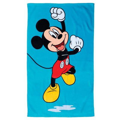Drap de plage imprimé 100% coton, MICKEY BLUE MICKEY MOUSE