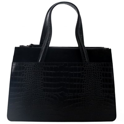 Sac à main en cuir italien façon croco et nubuck ASCOTT OH MY BAG
