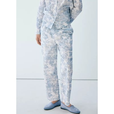 Pantalon imprimé coton MANGO