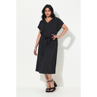 Robe midi en jersey texturé sans manches. ULLA POPKEN