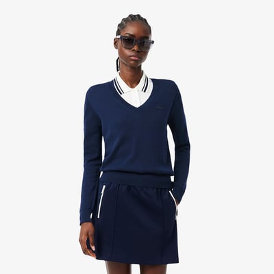 Pull col V manches longues LACOSTE