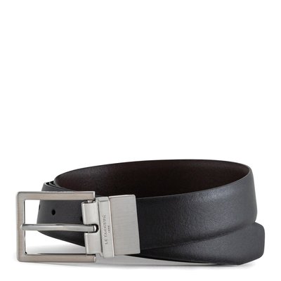 Ceinture homme classique avec boucle carrée en cuir lisse LE TANNEUR