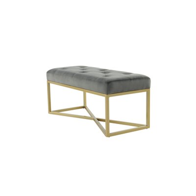 Banc en velours, structure en fer, Cameron ARTE ESPINA