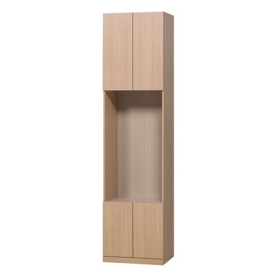 Armoire étroite semi-ouverte en décor chêne BUILD WOOOD