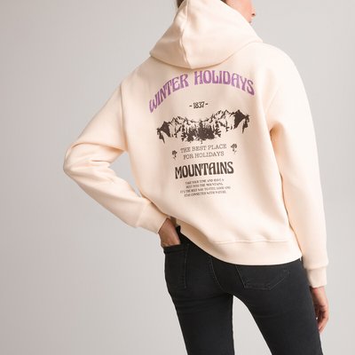 Свитшот с капюшоном, принт сзади LA REDOUTE COLLECTIONS