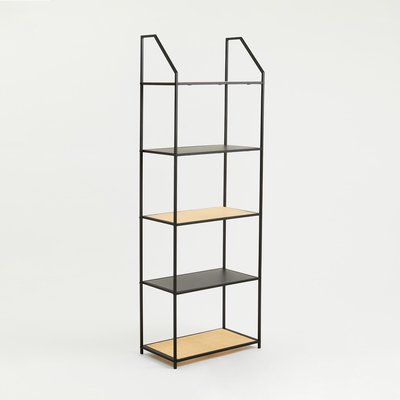 Rattan and Metal 5-tier Shelving Unit SO'HOME