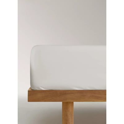 Drap-housse percale de coton 300 fils lit 135/140 cm MANGO HOME