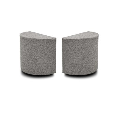 Lot de 2 tables de chevet tissu bouclette, NOAM BOBOCHIC