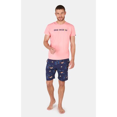 Pyjashort en coton imprimé Sans Pression ARTHUR