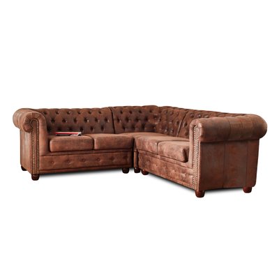 Canapé d'Angle réversible en Microfibre 5 places - WINSTON LISA DESIGN