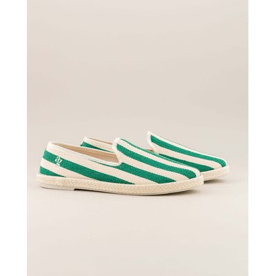 Espadrille homme coton recyclé rayures vertes CENITZ ANGARDE