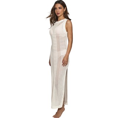 Robe longue OCÉANE plage tricotée sans manches Complementos SELMARK MARE