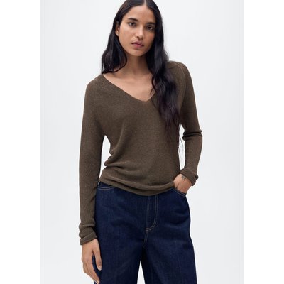 Pull-over Fil textile col V MANGO
