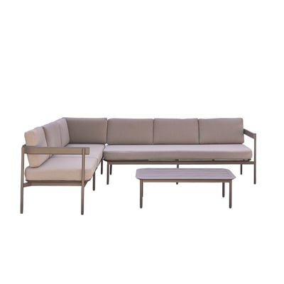 Salon de jardin bas en aluminium modulable  ALVAR BERAH GETAH