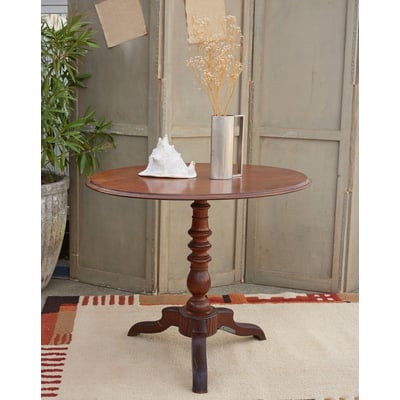 Table à manger 4 places en acajou Romy N°1603 - Bon état DEBONGOUT