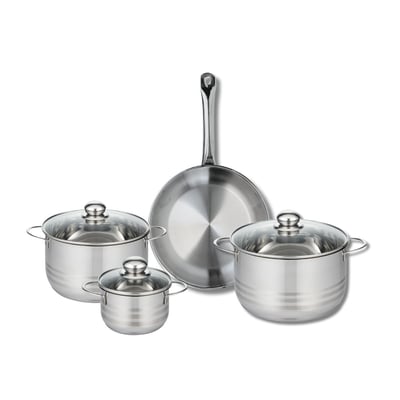 Batterie 1 poêle 28cm + 3 faitouts 14/20/24cm PROFI BRILLANT ELO