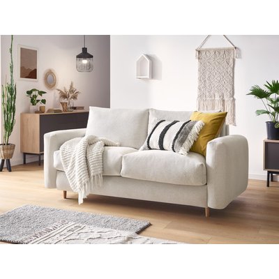 Canapé droit convertible 3 places en tissu chiné couchage 140x200 cm, COCOONE BOBOCHIC