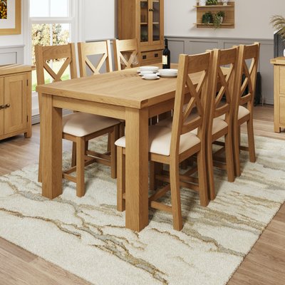 Table extensible en bois clair 170-220 cm PUERTO PIER IMPORT