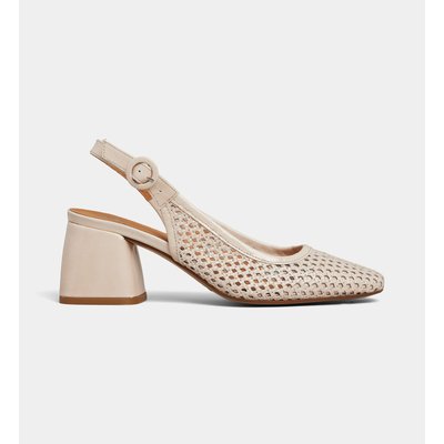 Escarpins Slingback Sofia Cuir Tressé Ajouré GALERIES LAFAYETTE